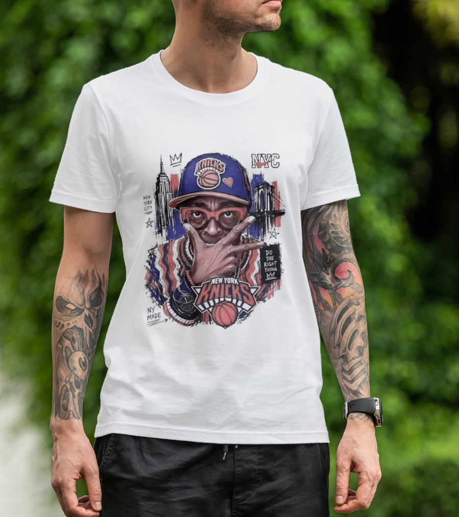 Spike Lee New York Knicks Do The Right Thing Madison Square Garden NYC Basketball T-Shirt