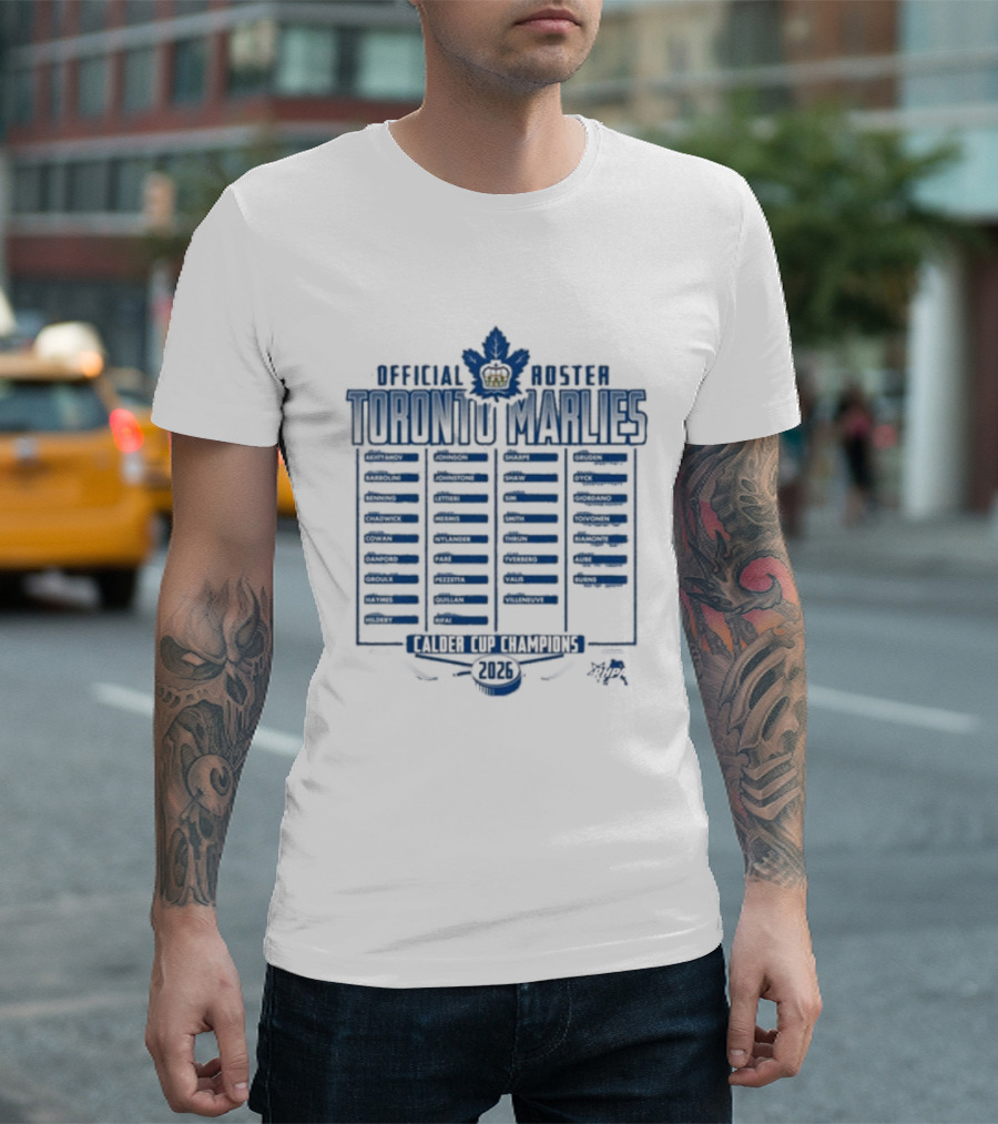 Official Roster Toronto Marlies Calder Cup Champions 2026 T-Shirt
