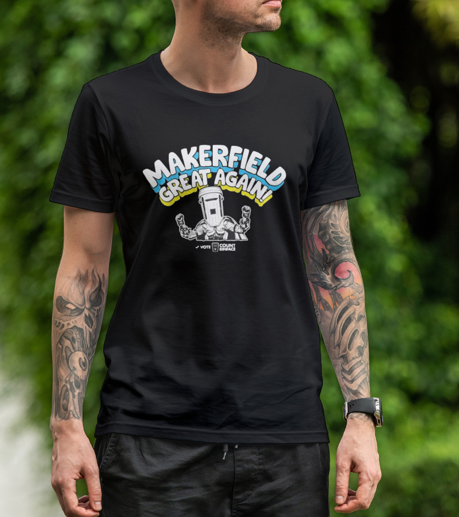 Makerfield Great Again Count Binface Vote T-Shirt