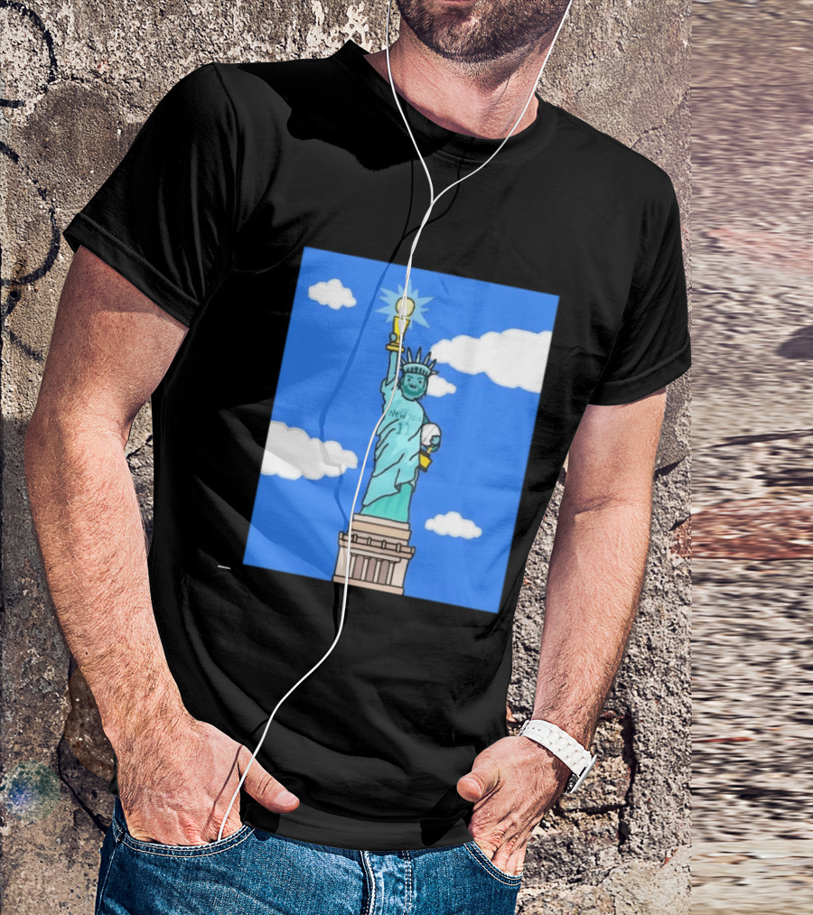 Jalen Brunson Statue Of Liberty New York 11 NBA Trophy T-Shirt