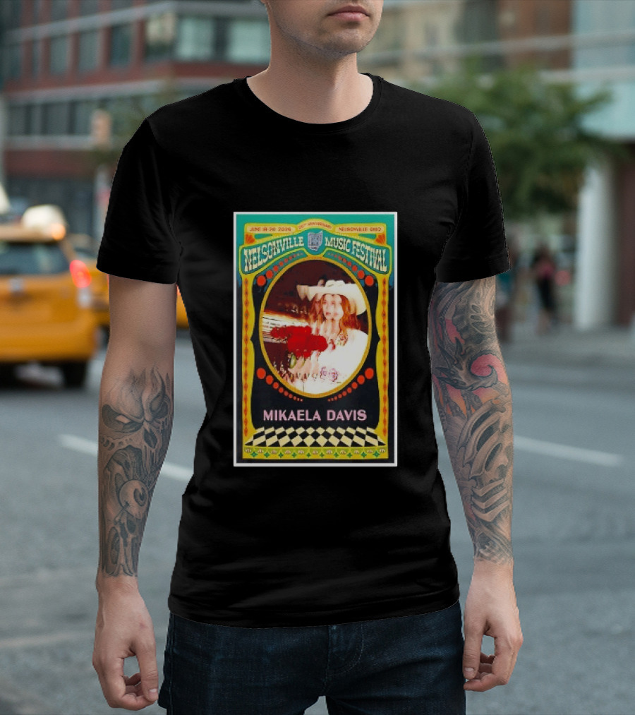 Nelsonville Music Festival 20th Anniversary Mikaela Davis June 18 21 2026 Nelsonville Ohio T-Shirt