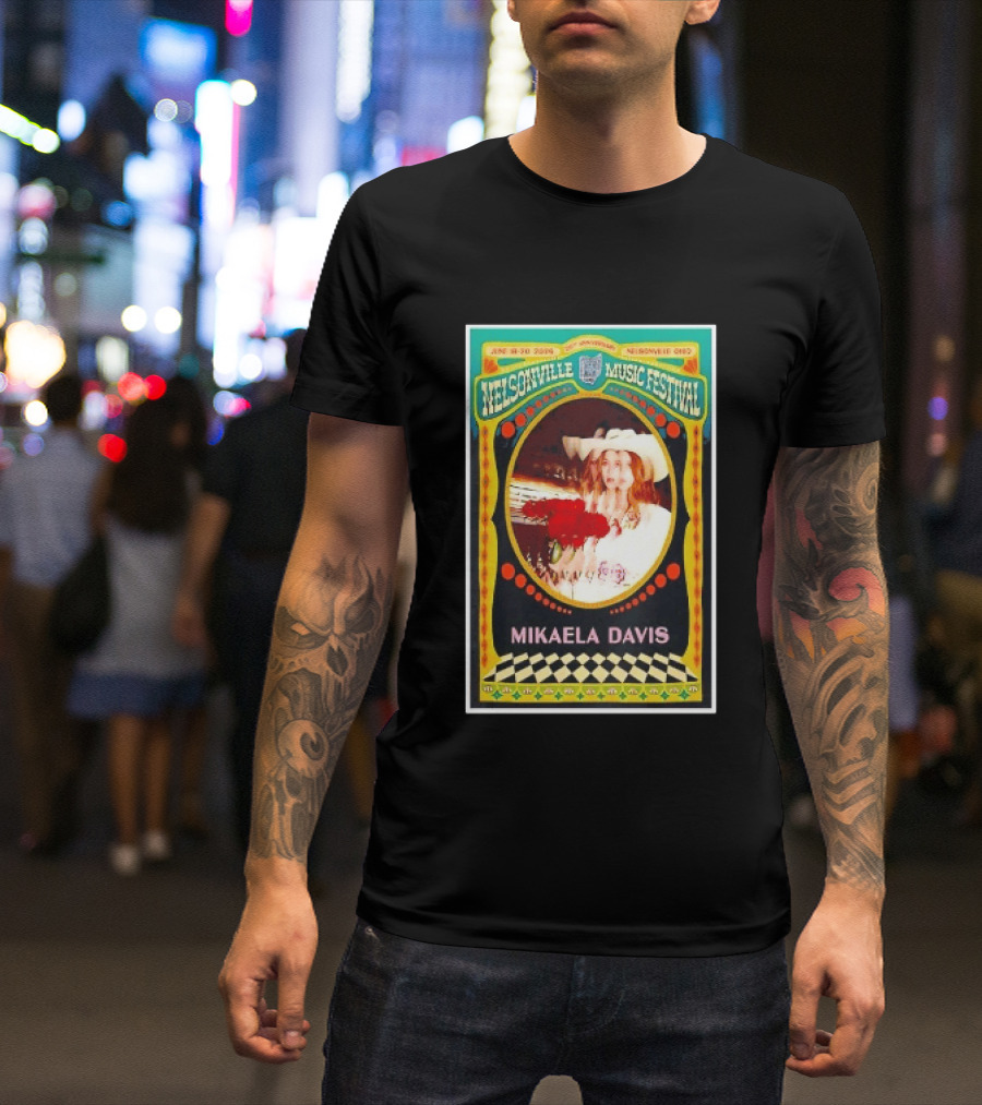 Nelsonville Music Festival 20th Anniversary Mikaela Davis June 18 21 2026 Nelsonville Ohio T-Shirt