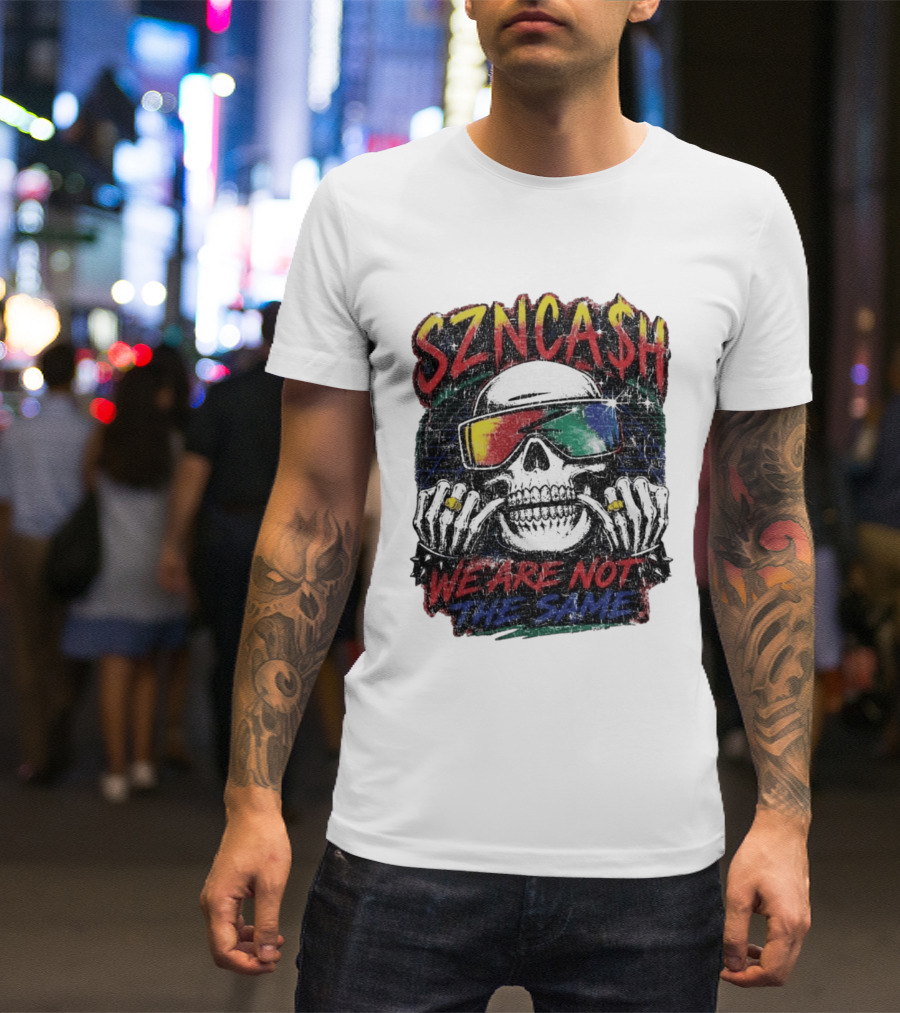 SZNCA$H We Are Not The Same Skull With Sunglasses T-Shirt