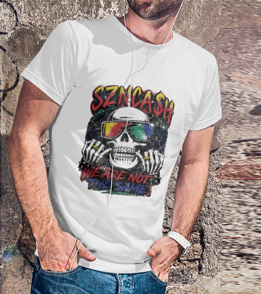 SZNCA$H We Are Not The Same Skull With Sunglasses T-Shirt