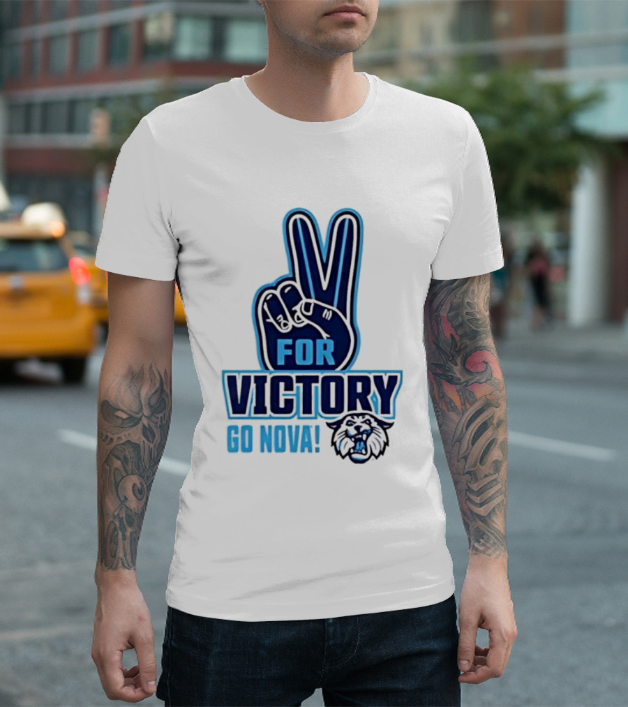 V For Victory Go Nova Wildcat T-Shirt
