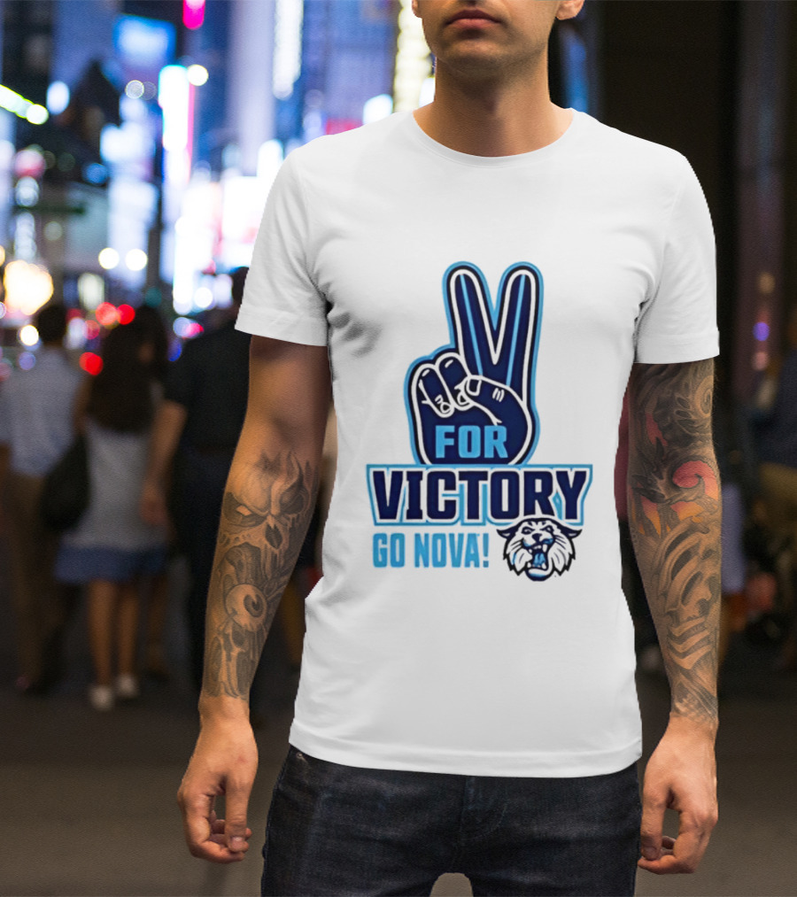 V For Victory Go Nova Wildcat T-Shirt