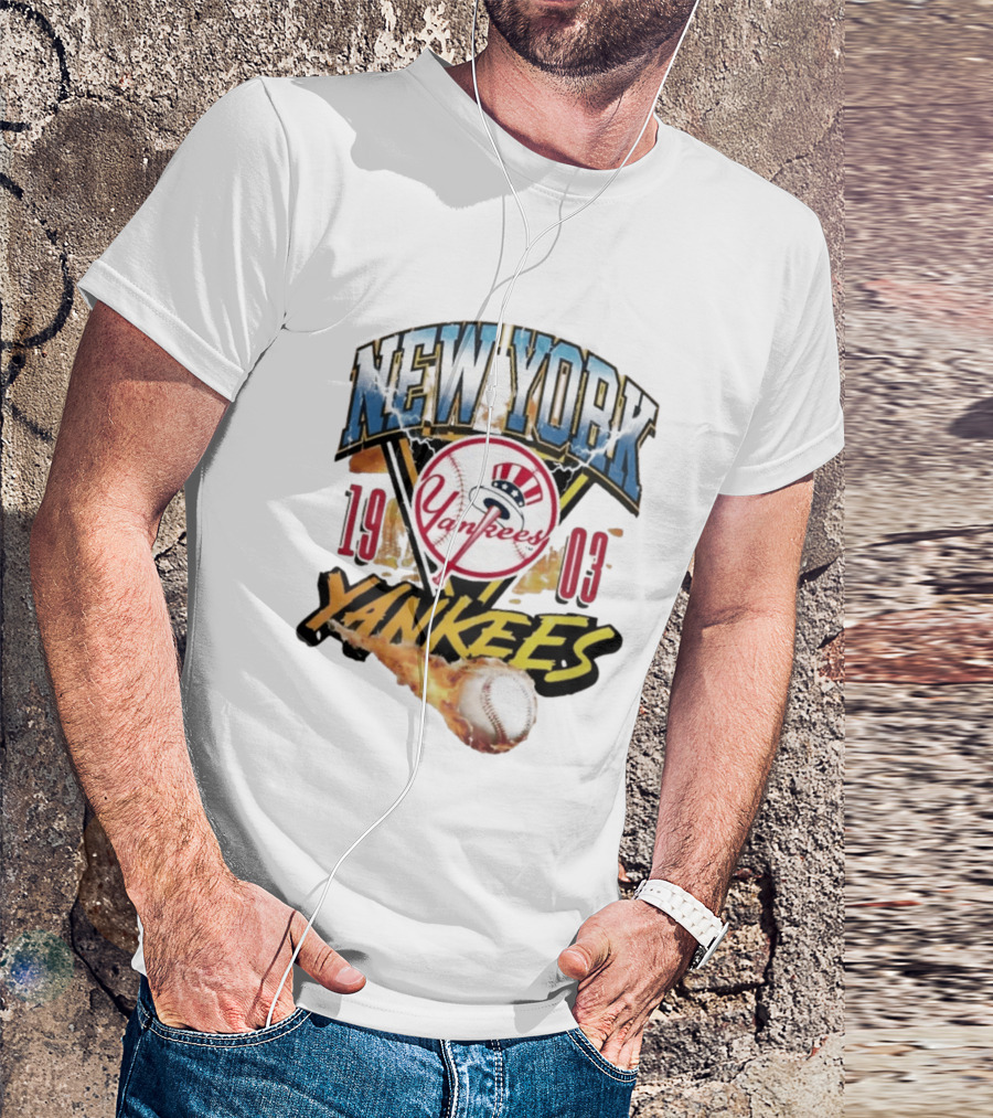 New York Yankees 1903 Fireball Baseball Yankees T-Shirt