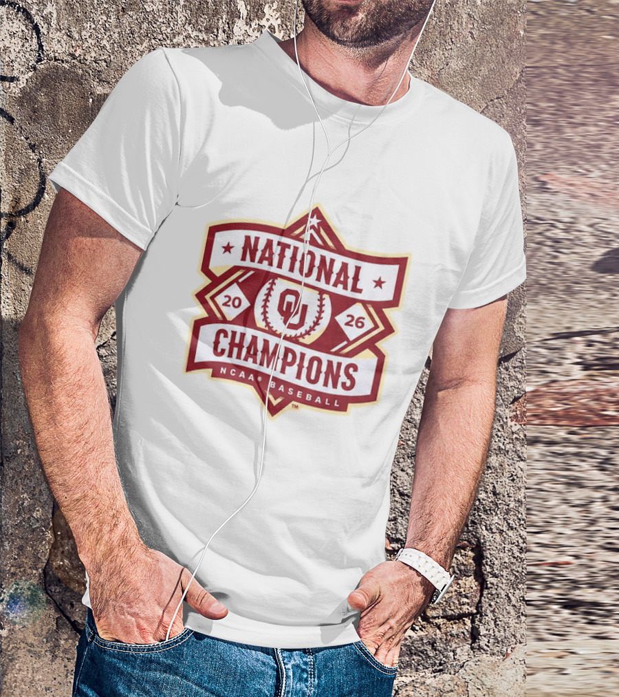 Oklahoma Sooners 2026 National Champions NCAA Baseball T-Shirt