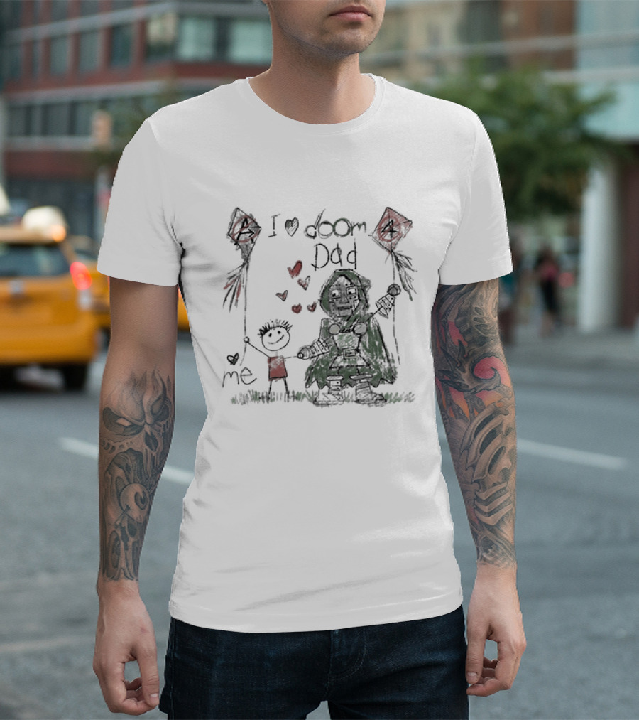 I Love Doom Dad Father's Day Gift Robert Downey Jr Doctor Doom T-Shirt