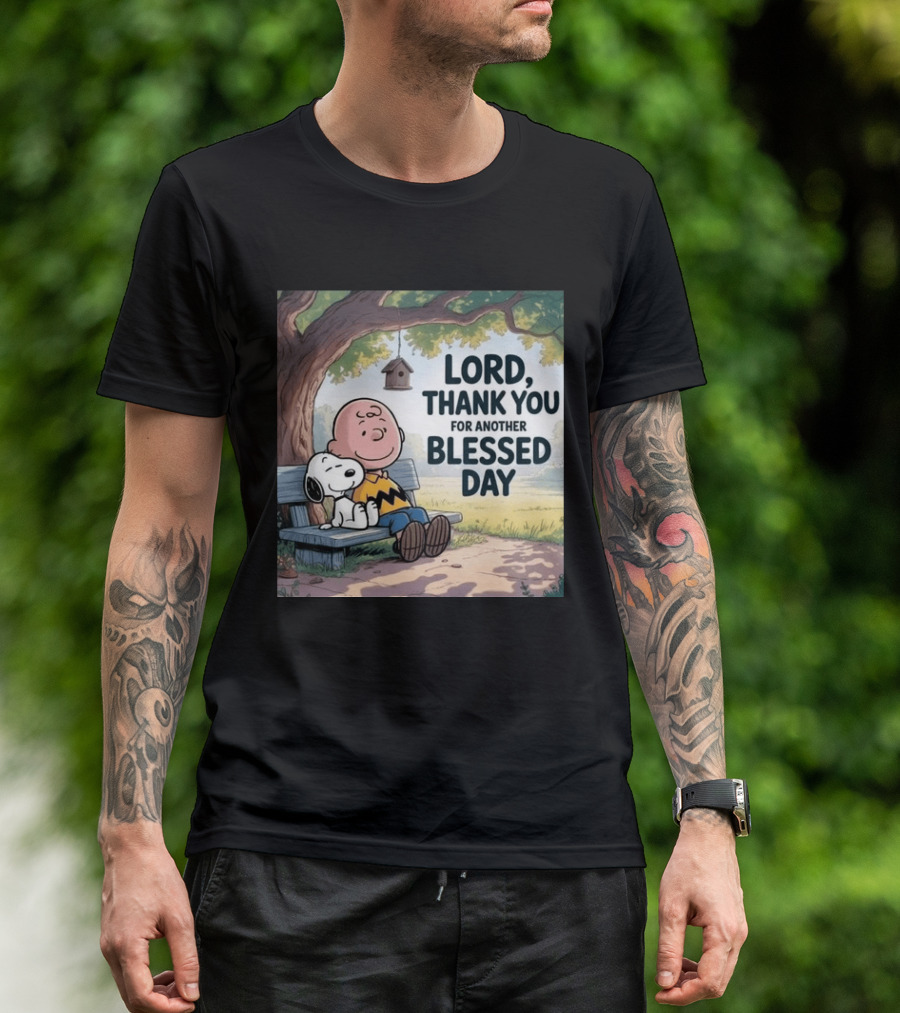 Charlie Brown Snoopy Lord Thank You For Another Blessed Day T-Shirt
