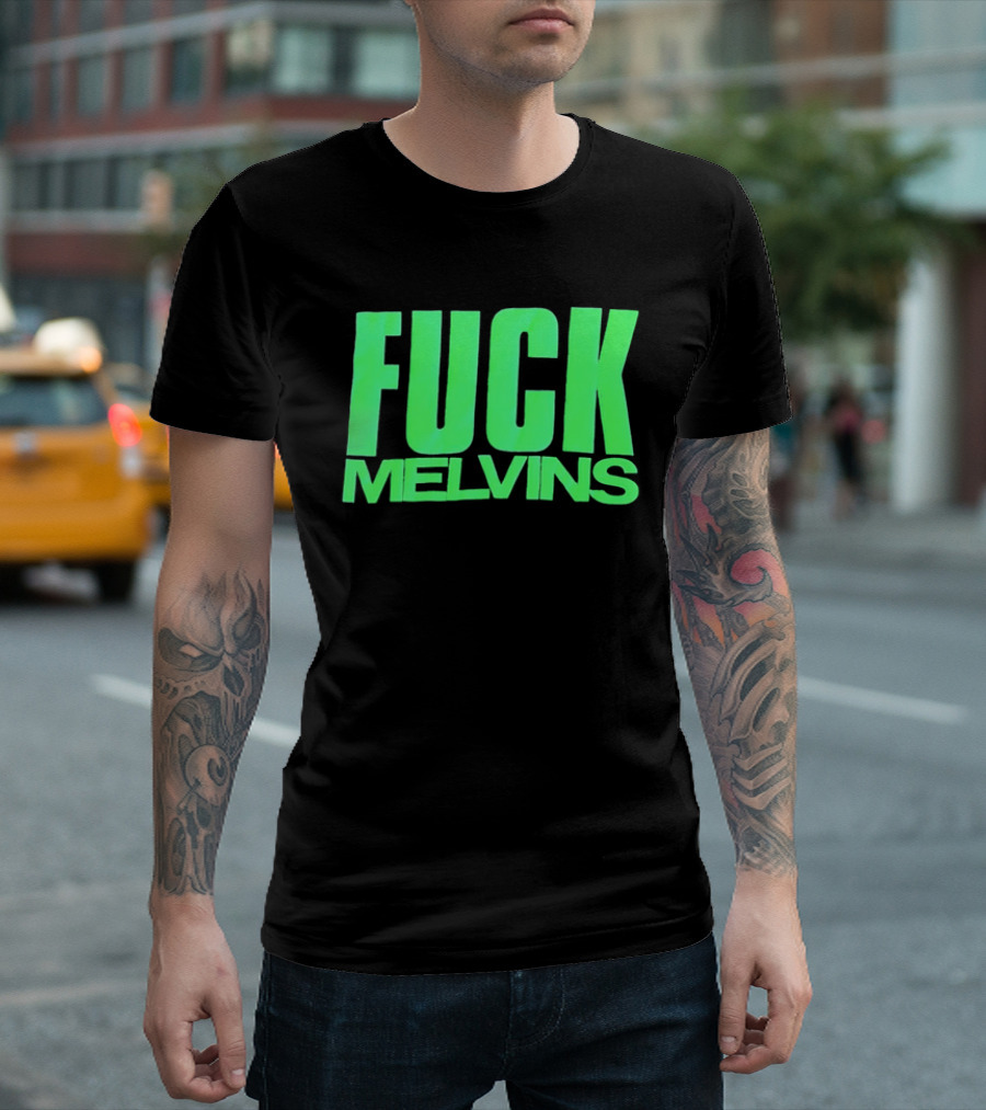 Fuck Melvins Bold Neon Green T-Shirt
