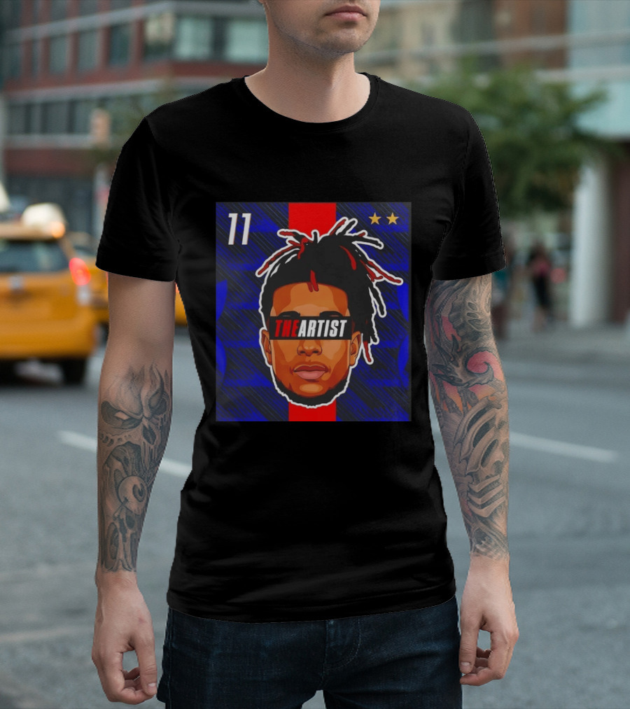 Michael Olise France National Football Team The Artist Big Head 11 Stars T-Shirt