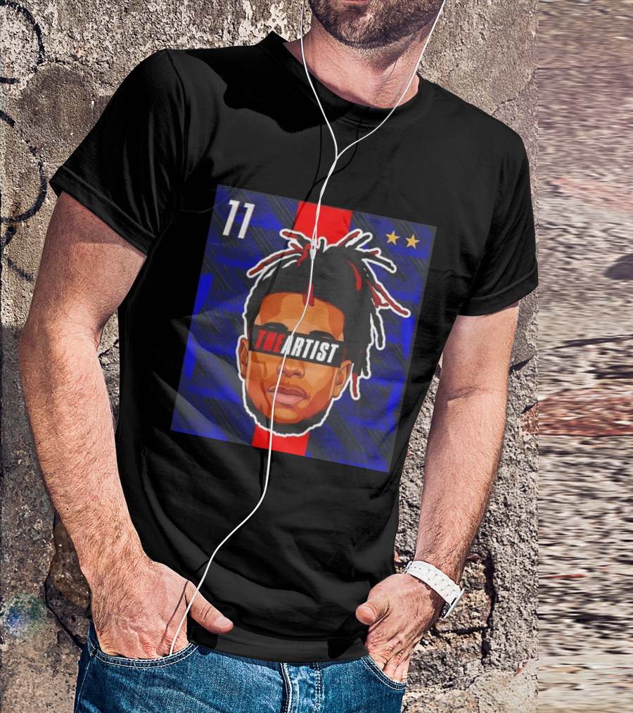 Michael Olise France National Football Team The Artist Big Head 11 Stars T-Shirt