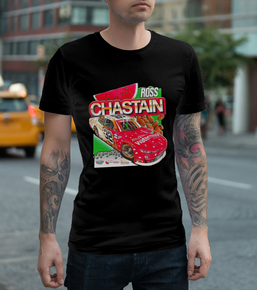 Ross Chastain 32 Western Watermelon California Almonds NASCAR Racing Car T-Shirt