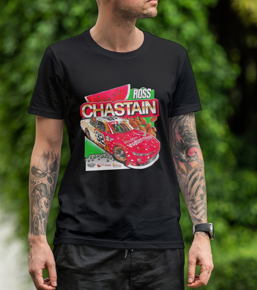 Ross Chastain 32 Western Watermelon California Almonds NASCAR Racing Car T-Shirt