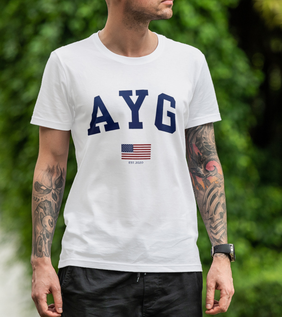 AYG American Flag EST 2020 4th Of July T-Shirt