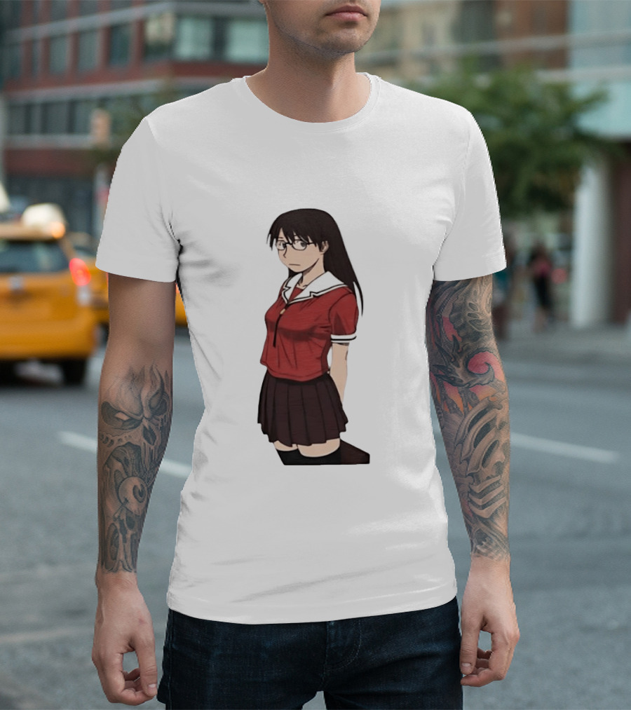 Azumanga Daioh Anime Yomi Character Red Outfit T-Shirt