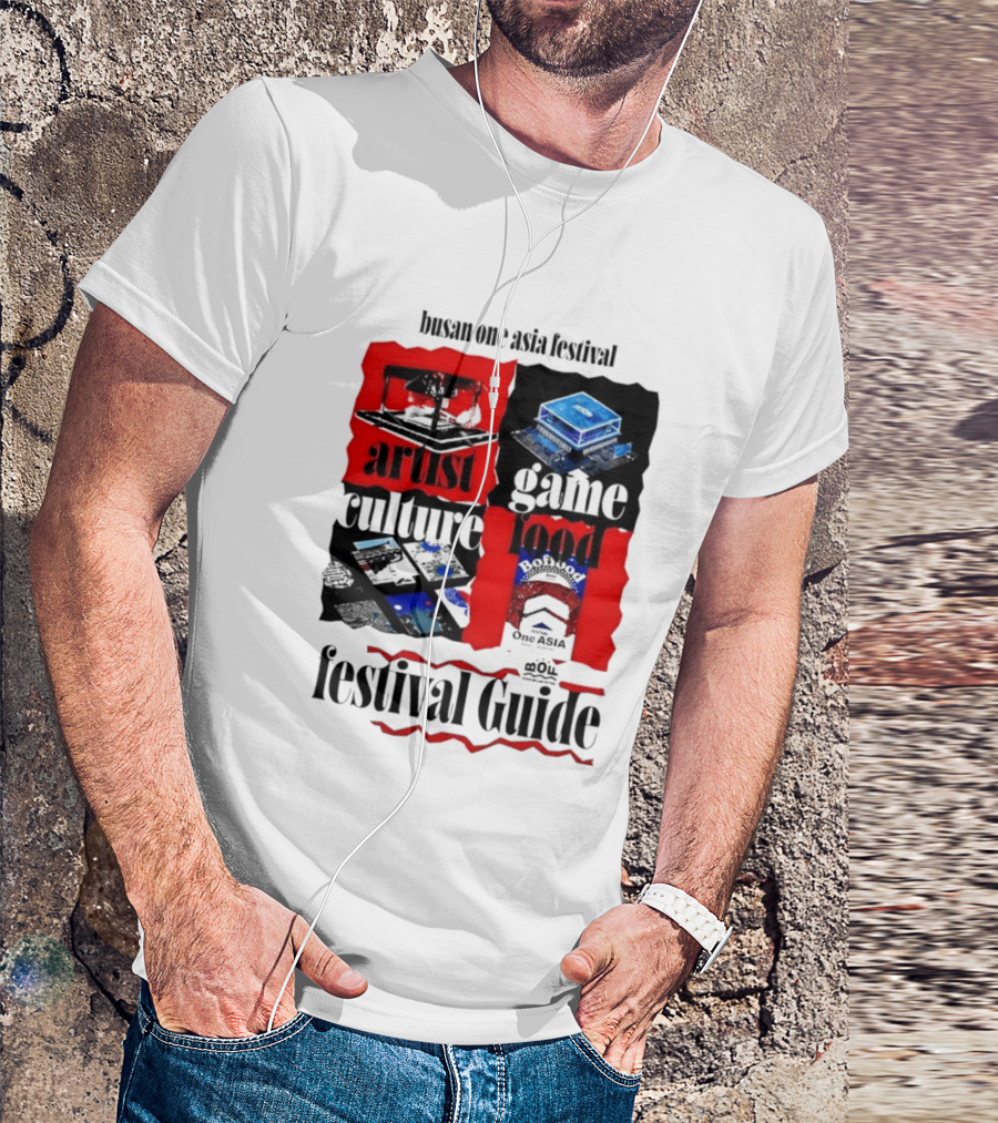 Busan One Asia Festival Artist Game Food Culture Festival Guide T-Shirt
