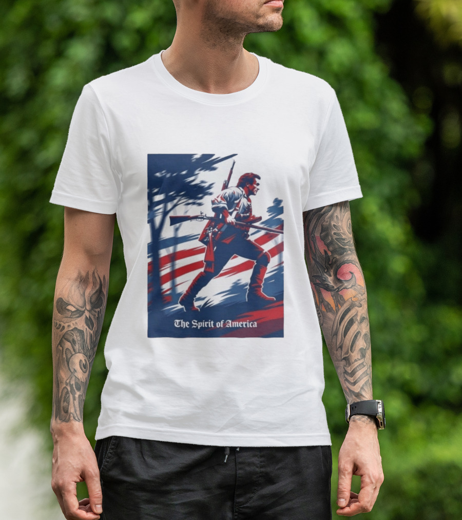 The Spirit Of America Benjamin Martin The Patriot Revolutionary T-Shirt