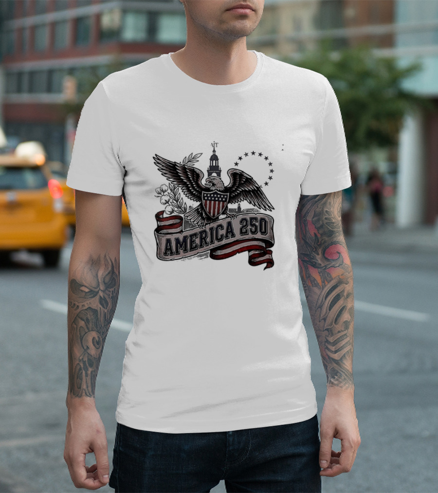 United States Eagle America 250 Est 1776 2026 Give Me Liberty Or Give Me Death T-Shirt