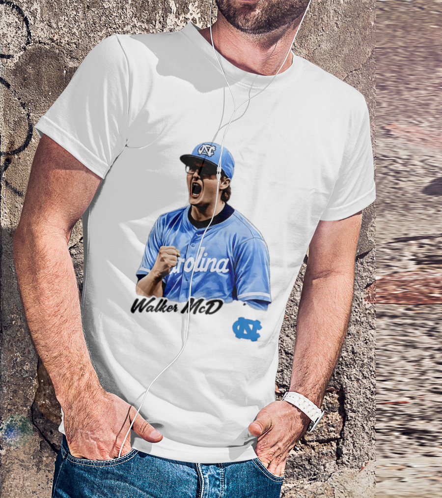 Walker McD North Carolina Tar Heels Baseball Carolina Blue Team Spirit T-Shirt