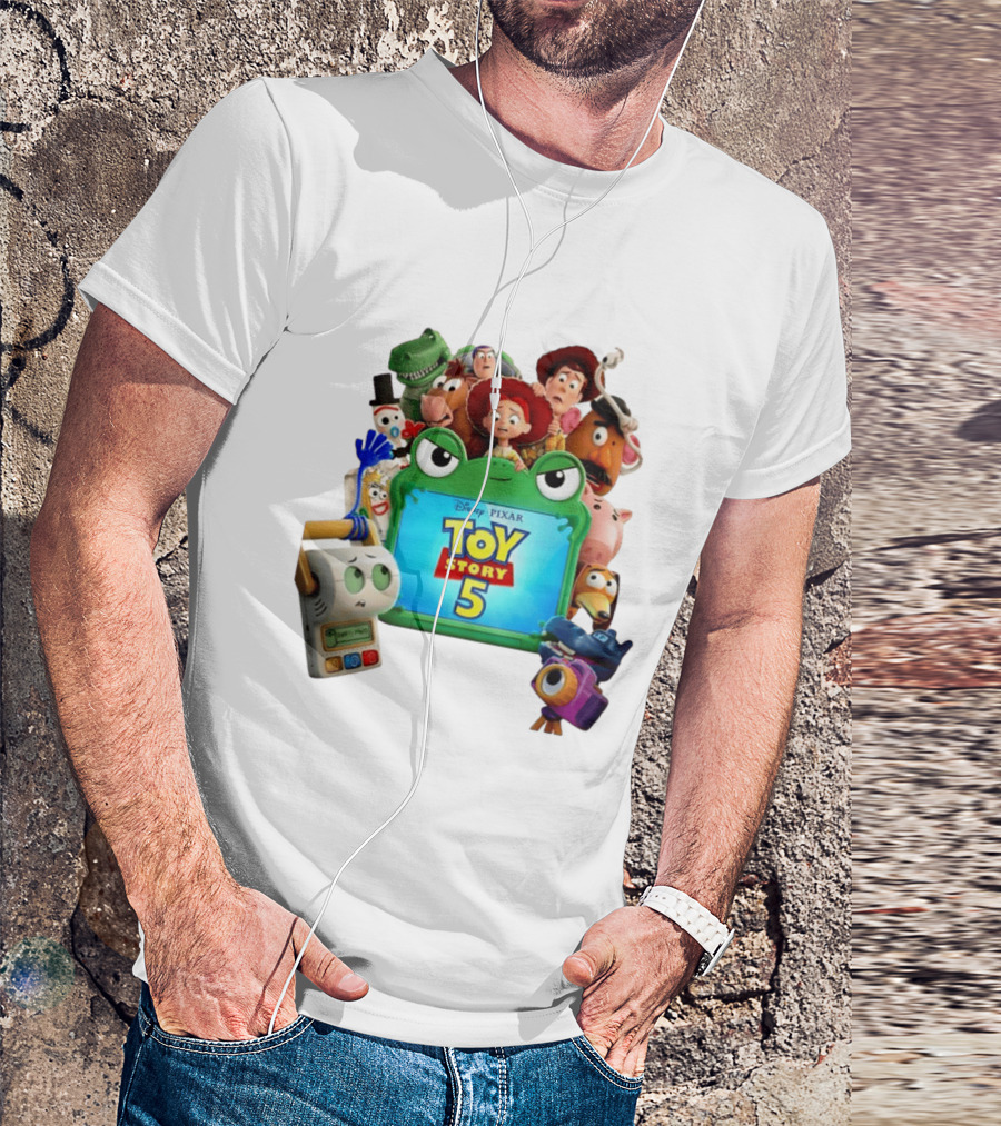 Woody Buzz Lightyear And Friends Toy Story 5 Disney Pixar Characters T-Shirt