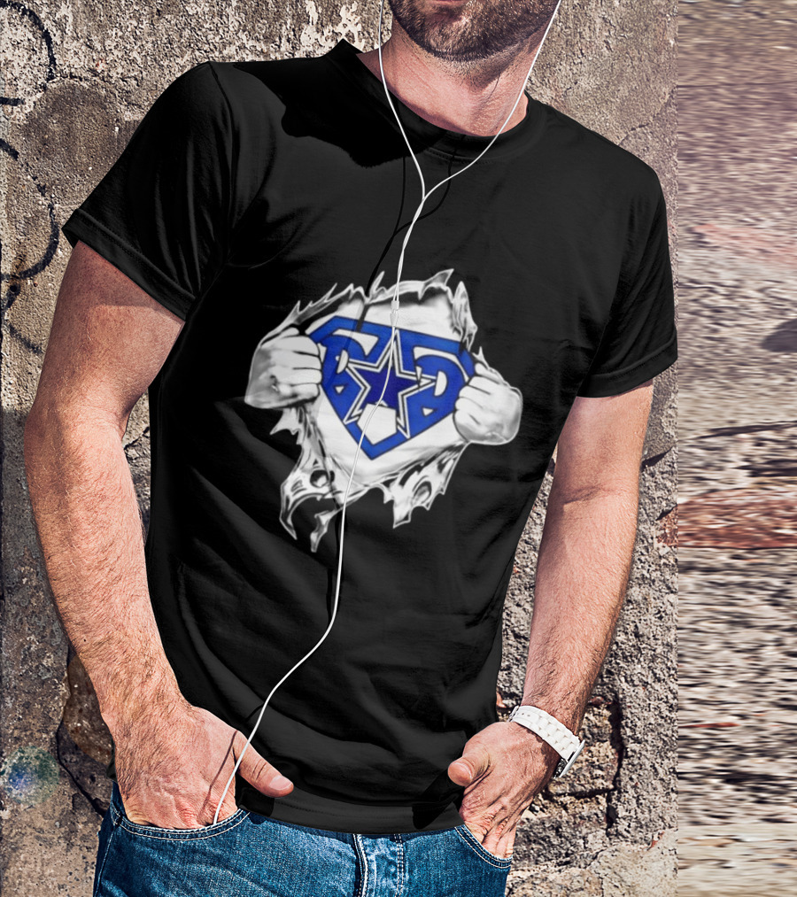 Dallas Cowboys Super Dad Star Emblem Father's Day T-Shirt