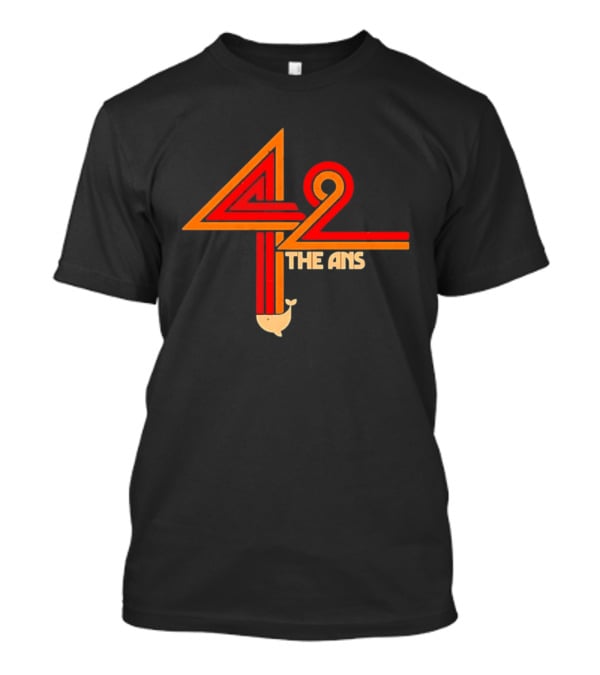 The Hitchhiker's Guide To The Galaxy 42 The Answer Text With Whale T-Shirt