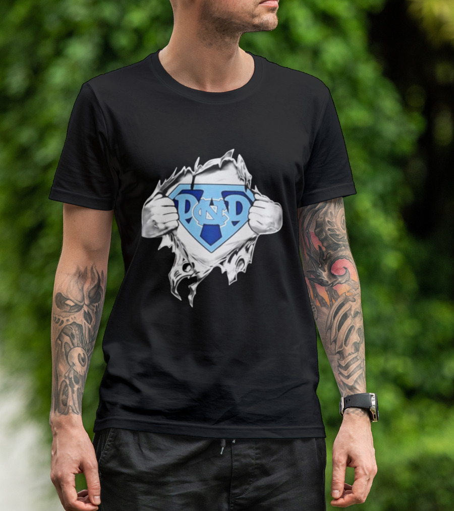 North Carolina Tar Heels NCAA Super Dad Happy Father's Day T-Shirt