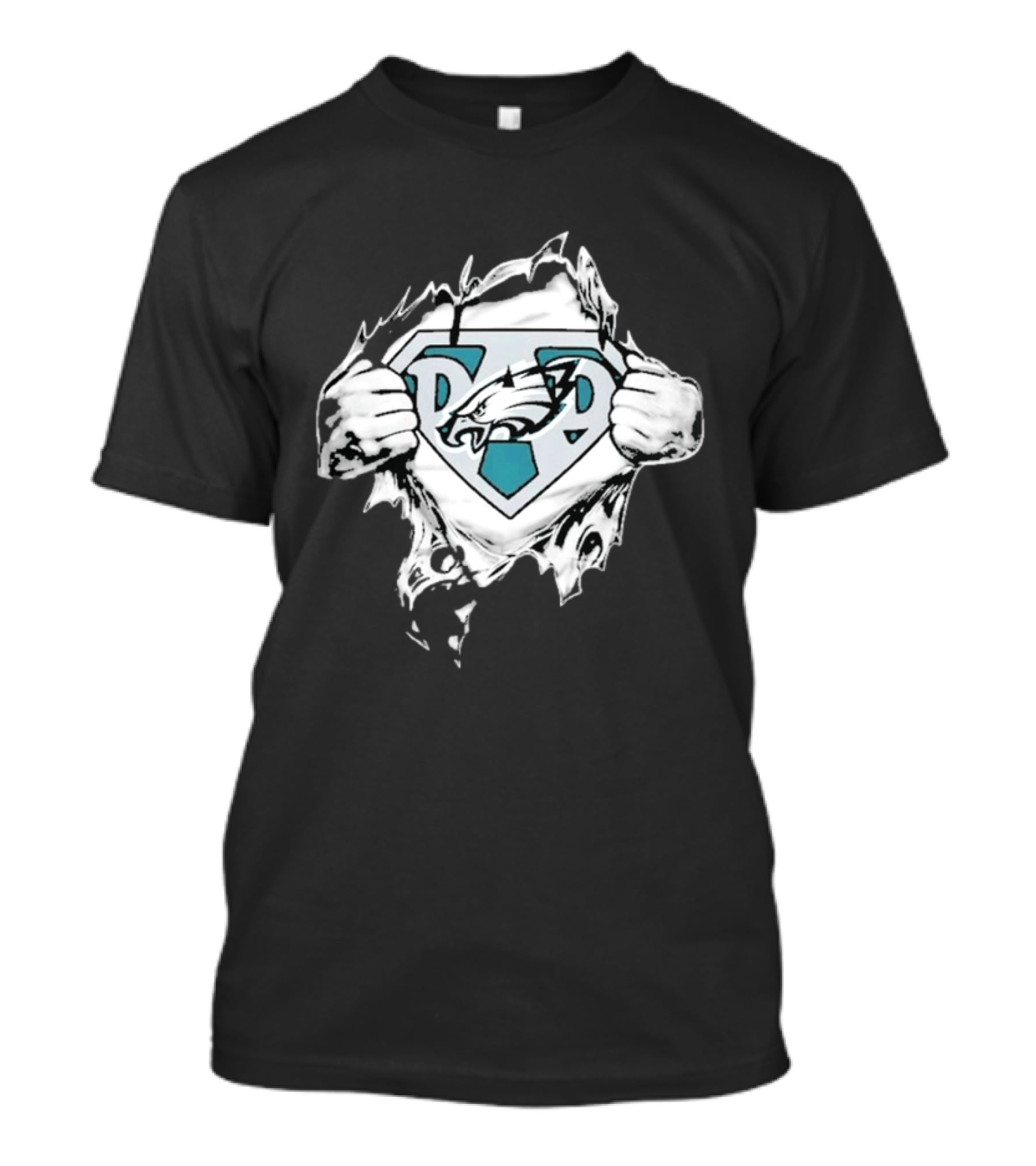 Philadelphia Eagles Super Dad Ripped Chest Fan T-Shirt