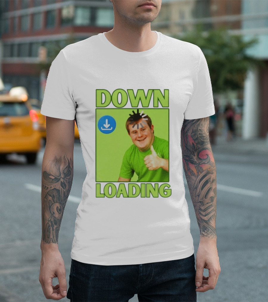 DOWN LOADING Person Thumbs Up Download T-Shirt