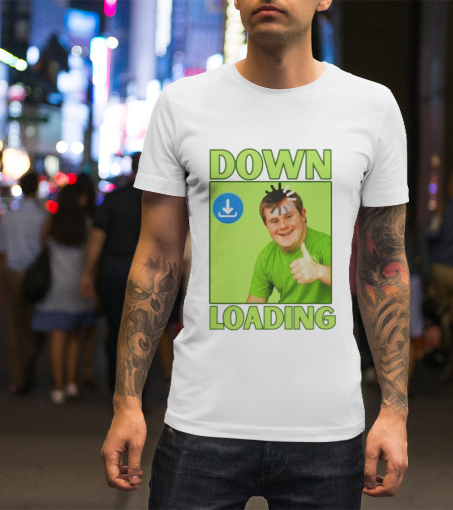 DOWN LOADING Person Thumbs Up Download T-Shirt