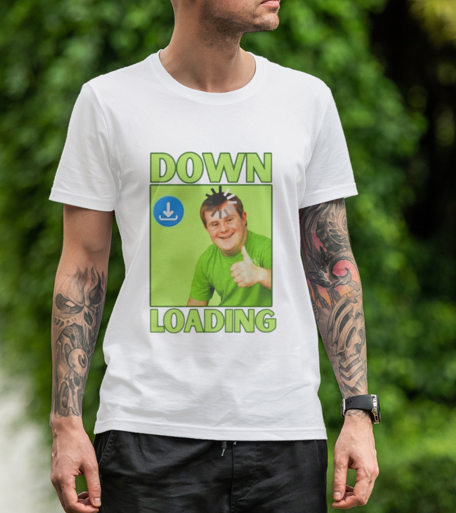 DOWN LOADING Person Thumbs Up Download T-Shirt