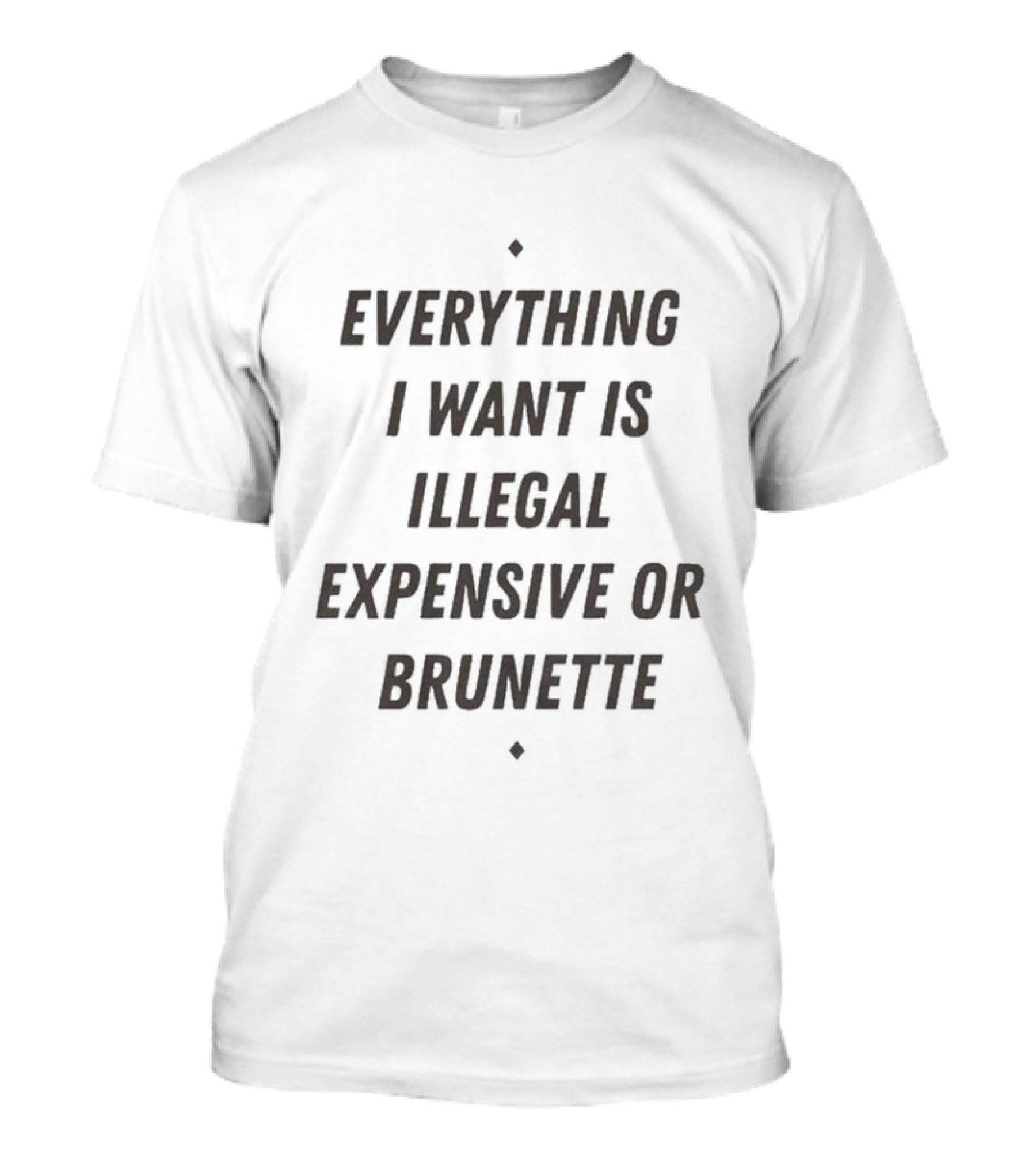 Everything I Want Is Illegal Expensive Or Brunette T-Shirt