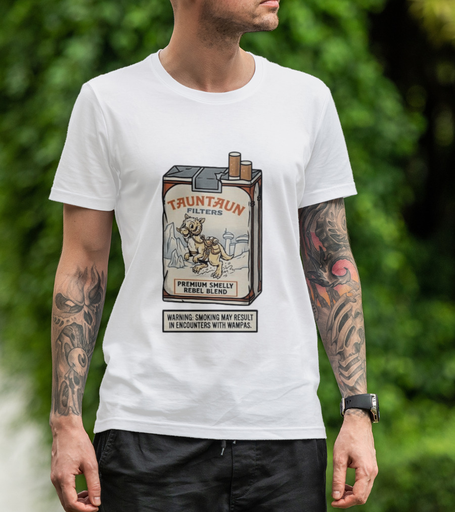 Tauntaun Filters Premium Smelly Rebel Blend Warning Smoking May Result In Encounters With Wampas T-Shirt