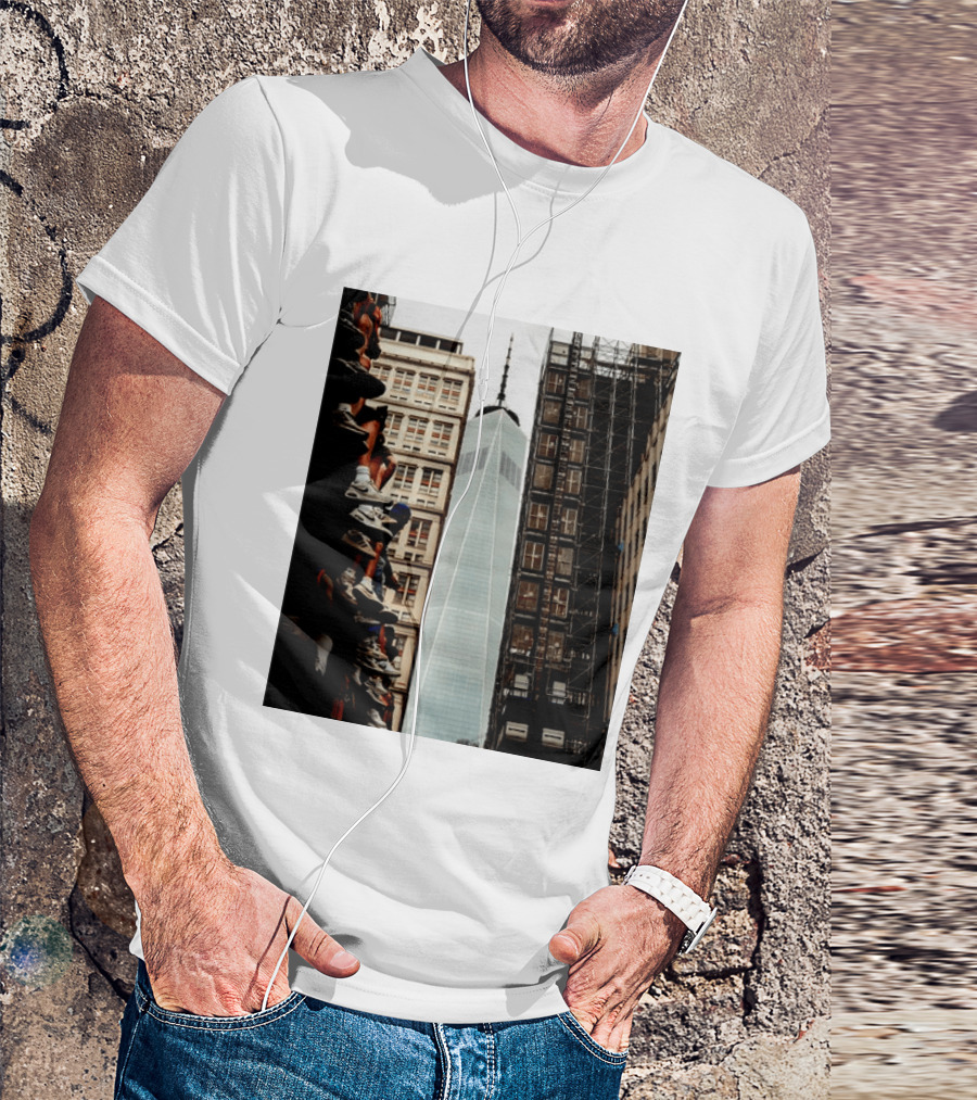 Jalen Brunson New York Knicks One World Trade Center Basketball Sneakers T-Shirt