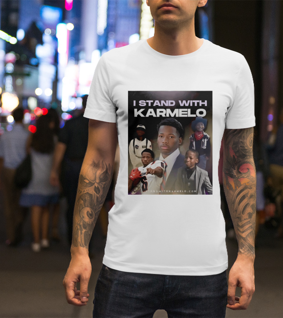 I Stand With Karmelo Football Player Memorial Standwithkarmelo T-Shirt