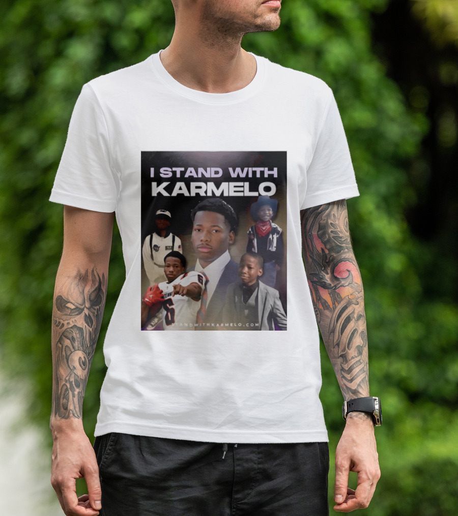 I Stand With Karmelo Football Player Memorial Standwithkarmelo T-Shirt