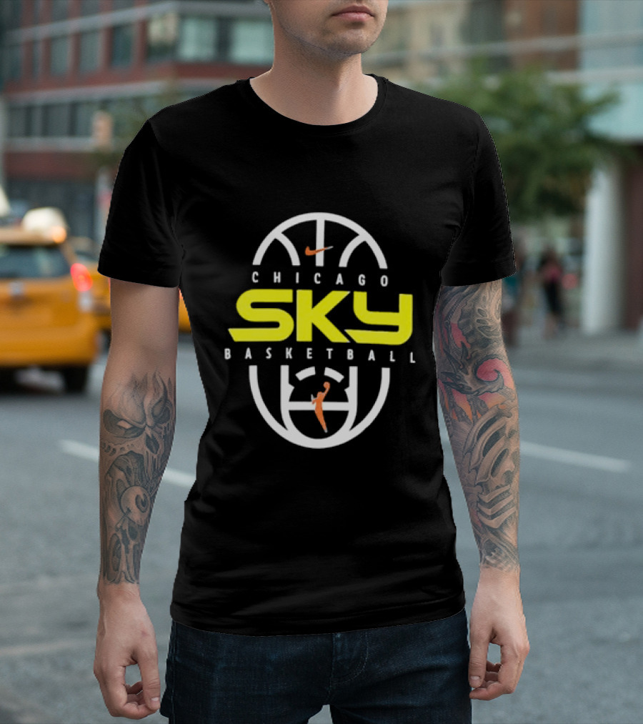 Chicago Sky Basketball 2026 On Court Authentic Practice T-Shirt