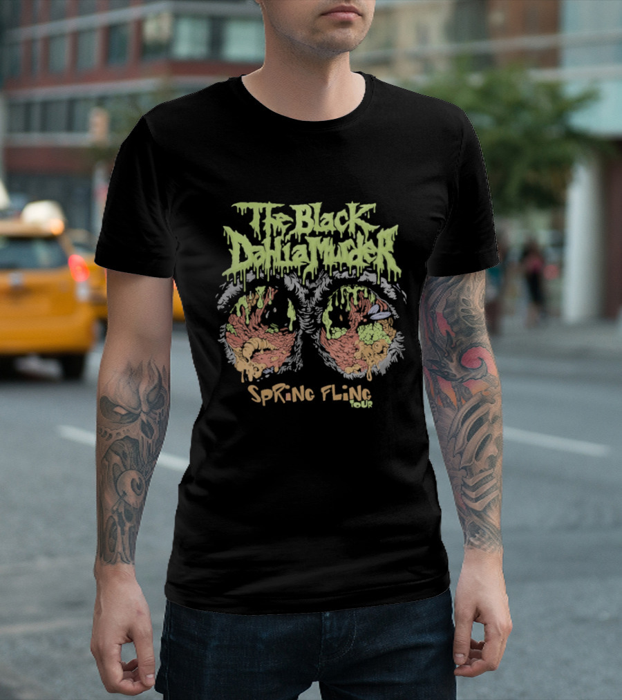 The Black Dahlia Murder Spring Fling Tour Neon Drip T-Shirt