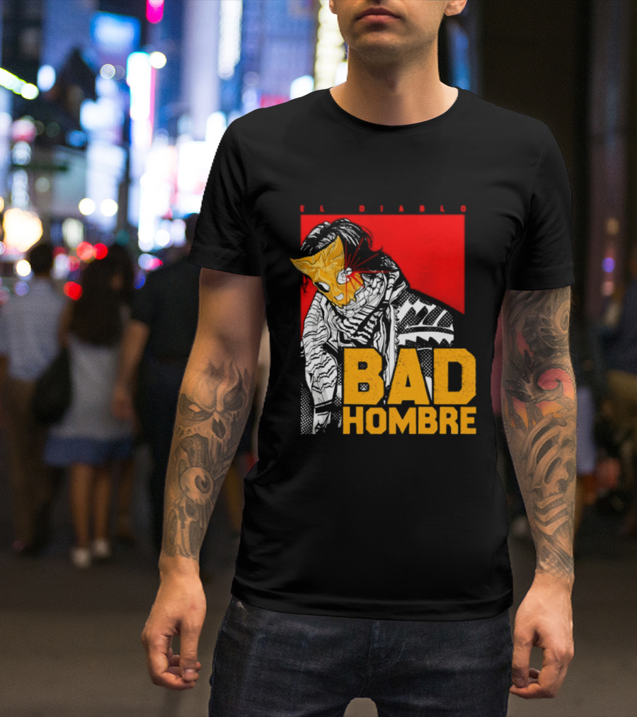 El Diablo Bad Hombre Mask Horror T-Shirt