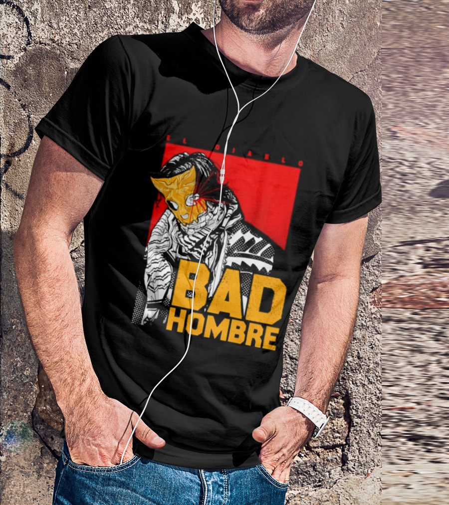 El Diablo Bad Hombre Mask Horror T-Shirt