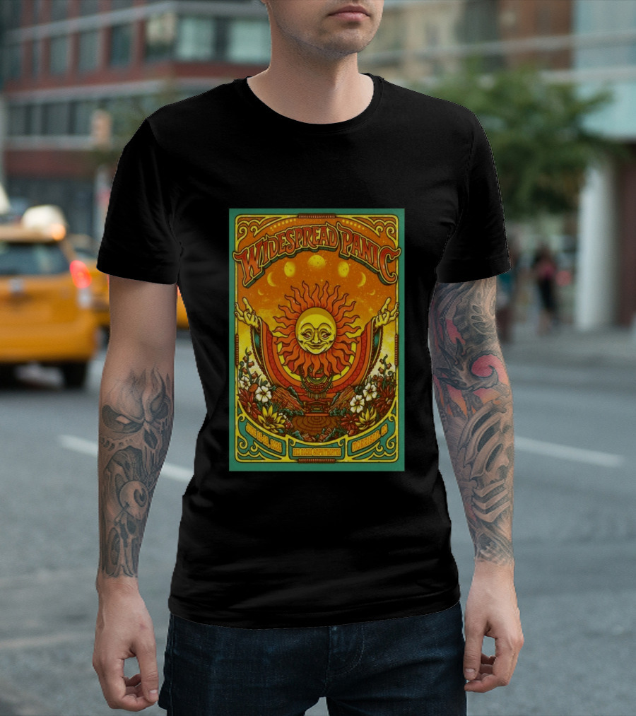 Widespread Panic Red Rocks June 26 28 2026 Morrison Colorado Sun And Moon T-Shirt