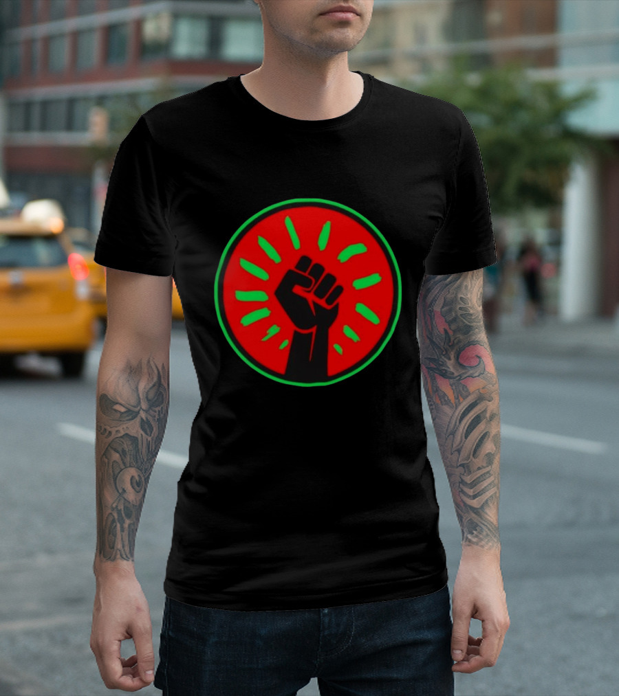 Pan African Flag Black Power Fist Resistance Unity Liberation T-Shirt