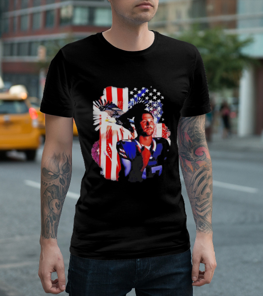 Josh Allen American Flag Eagle Patriots And Stars T-Shirt