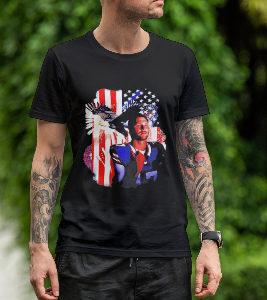 Josh Allen American Flag Eagle Patriots And Stars T-Shirt