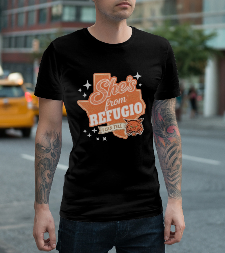 She's From Refugio I Can Tell Texas Wildcat Stars T-Shirt