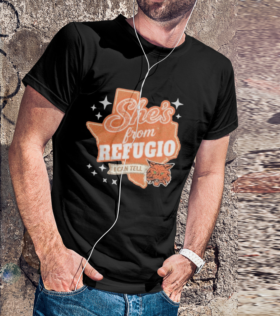 She's From Refugio I Can Tell Texas Wildcat Stars T-Shirt