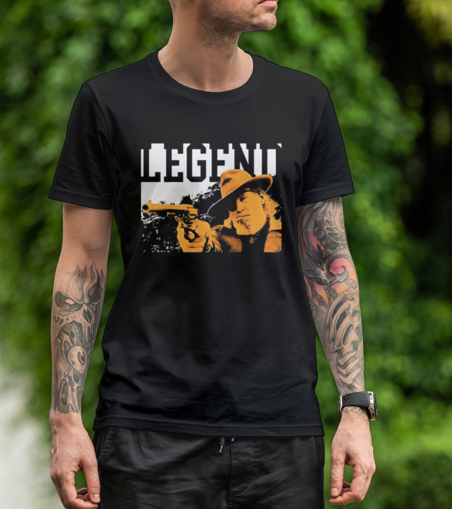 Legend Marshal Reuben J. Cogburn True Grit Icon With Hat And Gun T-Shirt