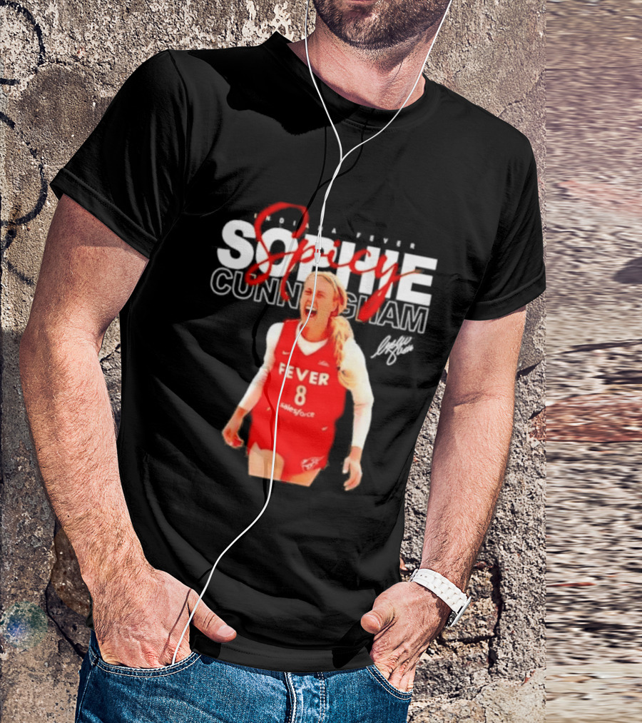 Sophie Cunningham Indiana Fever Spicy Basketball Player Number 8 T-Shirt